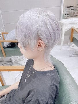 デイズ(days) シースルーミディアムウルフホワイトシルバーアッシュ韓国