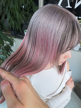 エンドカラー小顔に見せるヘアクラゲヘアー