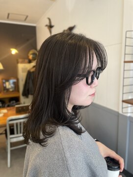 ブラウン(Brown) 顔まわりレイヤー/ミディアム