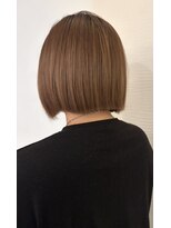 ボンド(hair salon bonD)&nbsp;ボブ×ラテブラウン白髪ぼかしハイライト