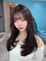 ボタン 熊本(VOTAN) 透ける暗髪/レイヤーカット/顔まわり/韓国ヘア/熊本美容室