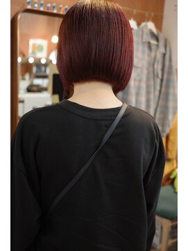 チャプター 問屋町(chapter) 髪質改善パツっとボブミニボブワインレッドケアカラー岡山