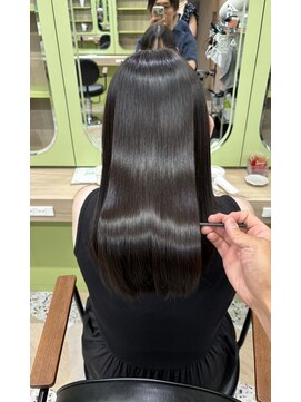 イオエ 西梅田(ioe) ブリーチなしカラー/髪質改善/ミルクティーベージュ/小顔ヘア