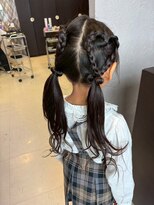 ヘアショップエヌアンドエー 久喜 栗橋店(hairshop N&A)&nbsp;編み込みツインテールキッズアレンジ