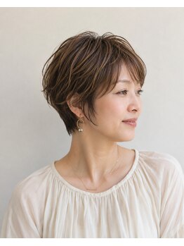 アヴァンス プロデュース バイ エガオ 大阪梅田店(AVANCE. PRODUCED by EGAO)の写真/【大阪駅うめきた公園前】大人女性に似合うショート！骨格学・顔学に基づく美しいシルエットで褒められる♪
