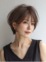 Heart's美人設計と白髪ぼかし専門店 青山表参道店 脱白髪染め/ショートヘア【ハーツ】&nbsp;白髪ぼかし脱白髪染め似合わせショートボブ40代50代60代