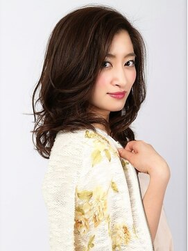 リラ ヘアー(LILA HAIR) 【LILA  HAIR】かきあげバングきれいめルーズスタイル