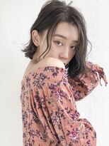 ルティア(Lutia) 暗髪 透明感カラー センターパート!