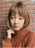 [aRiettaAZABU]ミニボブ　丸みシルエット　こっくりカラー　秋冬