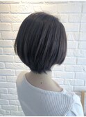 20代30代40代韓国風☆前下がりショート小顔カーキベージュ