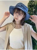 ぱつっとロブ　/ グレージュ