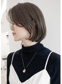 柔らかい質感の大人ボブ×sheer beige×フラッフィーボブ