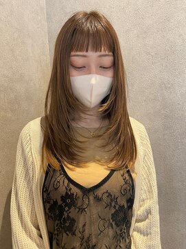 コト 福井大和田店(coto) 福井　大和田　レイヤーカット　ベージュカラー　ミディアム