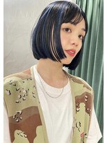 ヘン(hen)&nbsp;ボブデザインカラーハイライト