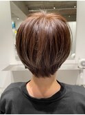 切りっぱなしボブ/美髪/ピンクブラウン[佐賀駅]