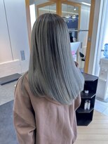 ユニ バイ マグ 長野店(Uni.by Mag)  20代30代大人可愛い♪ハイライトバレイヤージュブルーグレー