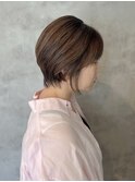 白髪ぼかし×ショートヘア