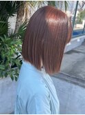 切りっぱなしボブ/縮毛矯正/ワンランク上の艶/透明感カラー