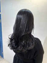 アジールヘア 池袋東口店(agir hair)&nbsp;透明感ブラックカラーレイヤー巻き髪池袋