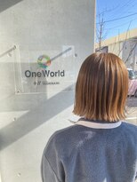 ヘアサロン ワンワールド(Hair Salon One World)&nbsp;ハイトーンヘイリーボブ