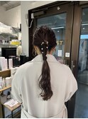 編みおろしアレンジ タイトアレンジ お呼ばれアレンジ 長崎浜町