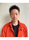 ブルーブラックツーブロックアップバングスパイキーショート