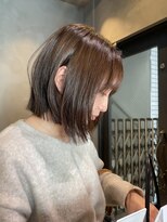クレオヘアフィーカ(CLEO hair fika)&nbsp;レイヤーボブ×透明感ベージュカラー