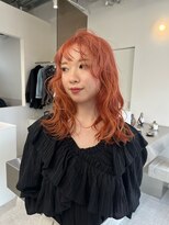 ステン(sten)&nbsp;コーラルオレンジ/ピンクオレンジ／レイヤーカット