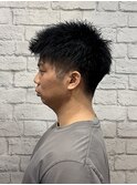 ツーブロスパイキーショート
