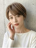 【大人のベリーショート】白髪ぼかしカラーで上品な立体感