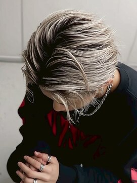 アポロ 横浜駅店(apollo) xメンズバレイヤージュ/ホワイトグレージュ/レイヤーカット