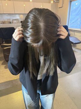 ライン(LINE) オリーブベージュ/髪質改善カラー