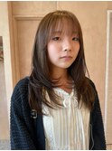【晴音】ロングレイヤー/アッシュベージュ/20代
