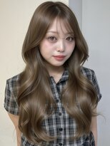 アイトーキョーエス 渋谷(AI TOKYO S)&nbsp;ブリーチなしダブルカラーヘーゼルベージュワンホンレイヤー前髪
