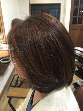 ヘアーアンドメイク ピース(hair&make Peace by Co:Co) Peaceゲストスタイル～白髪染めハイライトカラー～