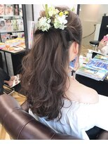 【ヘアセット】ゆる巻き波ウェーブのダウンスタイル
