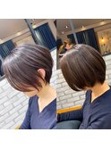 【mag  ginza】立体感くびれショートボブ×ハイライトカラー