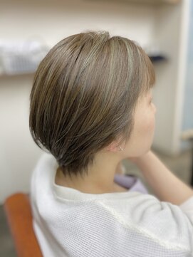 ベルクープス 天王寺店(Belle Coupes) 【BelleCoupes】杉山隆治 ショートヘアハイライトマットベージュ