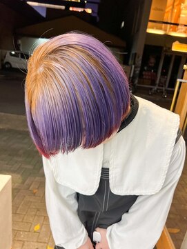 トゥコ(tuco) ルーツカラー パープルカラー デザインカラー ミニボブ