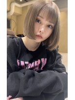 ティア(Tia.)&nbsp;縮毛矯正/髪質改善トリートメント/グレージュ/ミディアムヘア