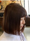 うるつやストレート×ブラウンベージュ