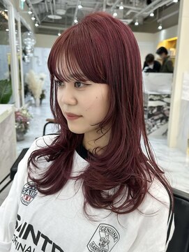 シェノン サントル(CHAINON CENTRE) グレージュカラー/シルキーベージュ/斜めバング[梅田/大阪]