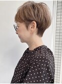 【なかじま ひびき】大人マッシュショート×白髪ぼかしベージュ