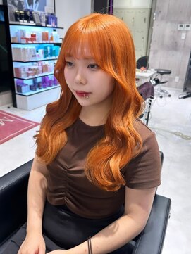 ワンズミラー 原宿(ONE'S MIRROR) 黒髪/前髪パーマ/グレーベージュ/レイヤーロング/ダブルカラー