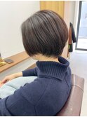 【白髪染め可】ボブショート ビフォアー&アフター/白髪ぼかし