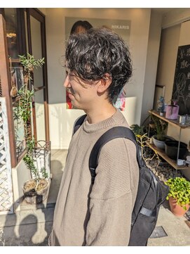 ヒカリス 東三国(HIKARIS) 笑顔溢れるメンズパーマ/くせ毛パーマ/ハンサムショート/メンズ
