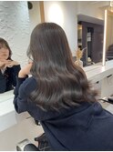 ハイライトカラーマチルダボブインナーグレージュ前髪