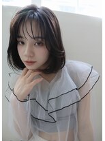 フィガロ ウメダ(FIGARO UMEDA)&nbsp;【西梅田】30代40代ヘアシースルーバング前下がりレイヤーボブ