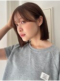 切りっぱなしボブ　外ハネボブ　美髪　イメチェン　ワイドバング