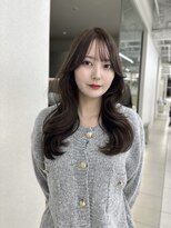 コア 銀座(COA) 黒髪/グレーベージュ/レイヤーロング/前髪パーマ/前髪カット銀座